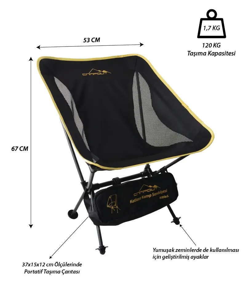 CAMPOUT PRATİK KAMP SANDALYESİ