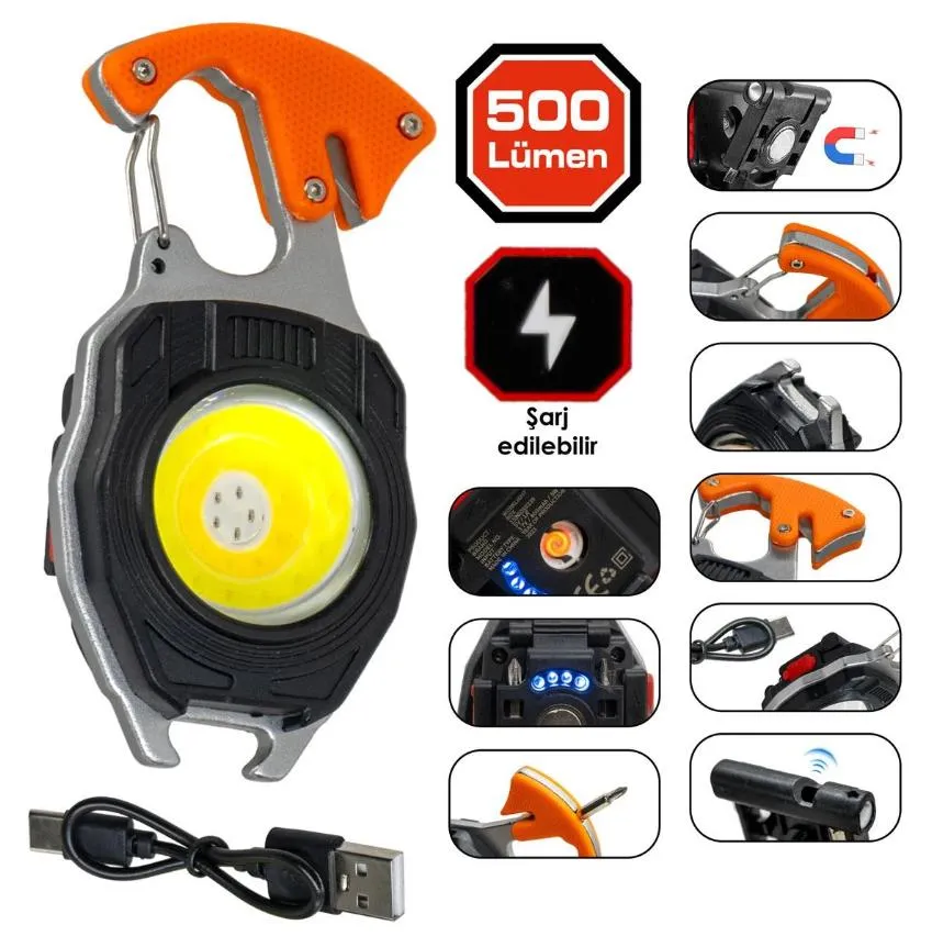 Rox Outdoor Şarjlı 500 LMS Led Fener 5.000 TL Üzeri Kargo Bedava
