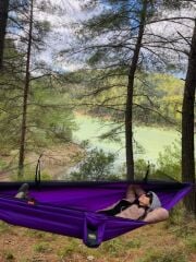 CAMPANDMAP Mor Cibinlikli Hamak