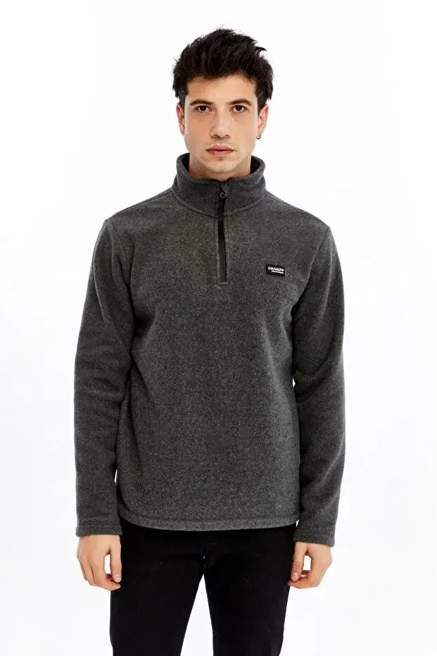 Champp Summit Yarım Fermuarlı Unisex Antrasit Polar Cmp2506-16